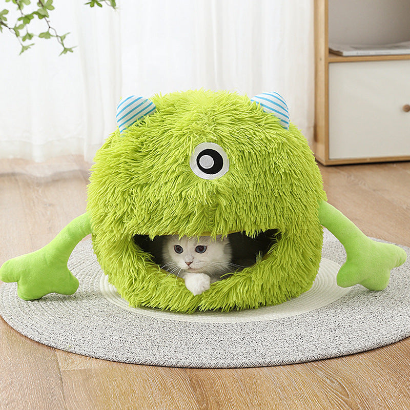 Calming Plush Cat Bed