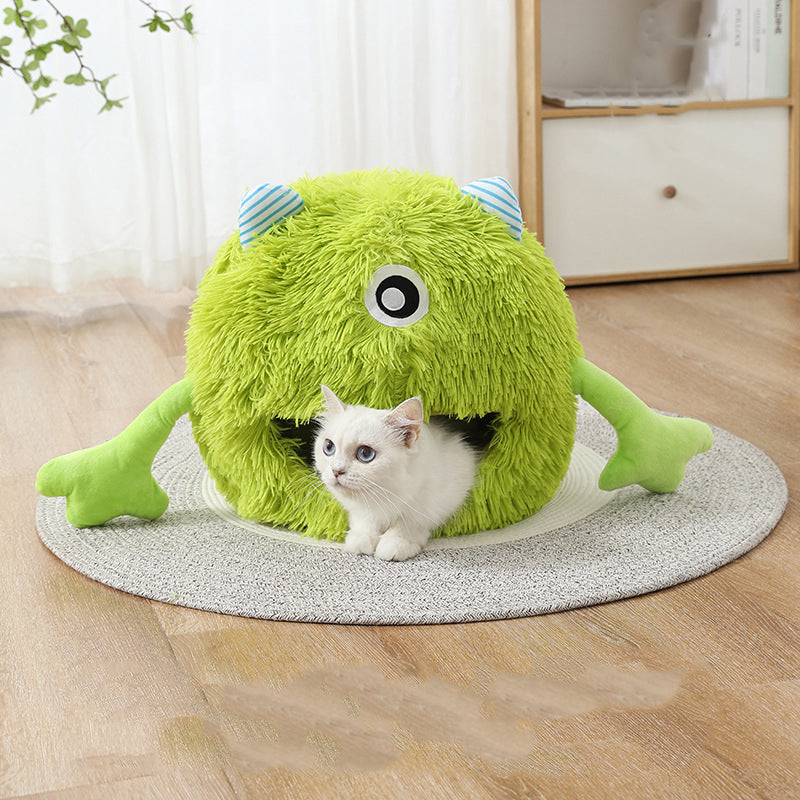Calming Plush Cat Bed