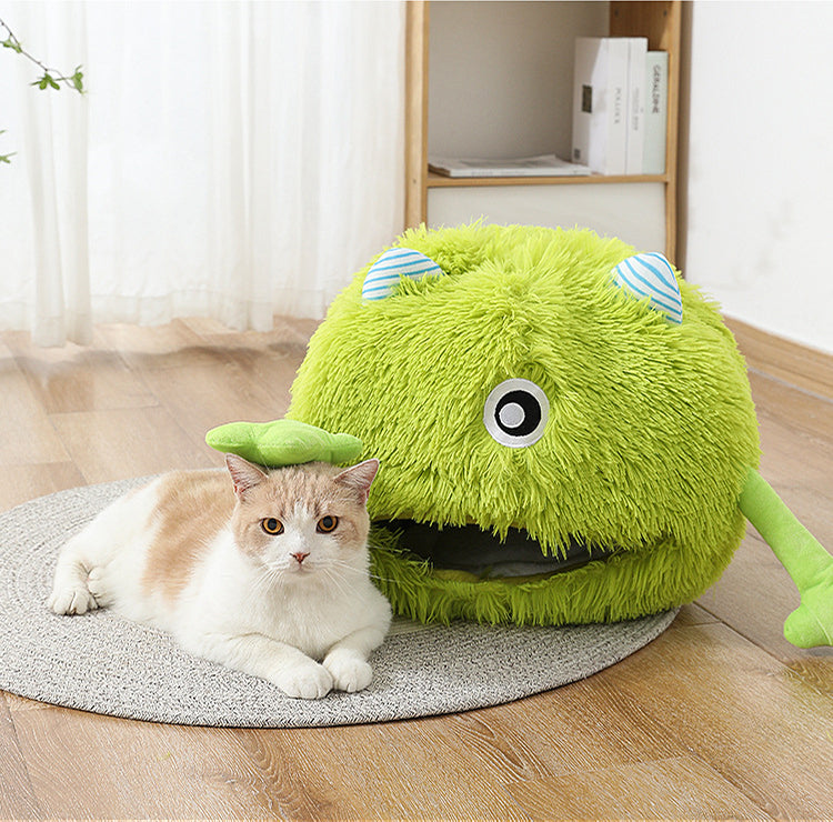 Calming Plush Cat Bed
